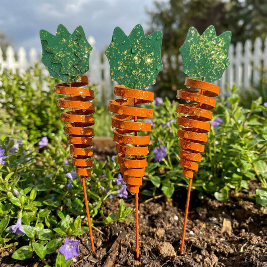 Easter Garden Carrot Stake for Outdoor Lawn, Planter & Flower Bed Decoration