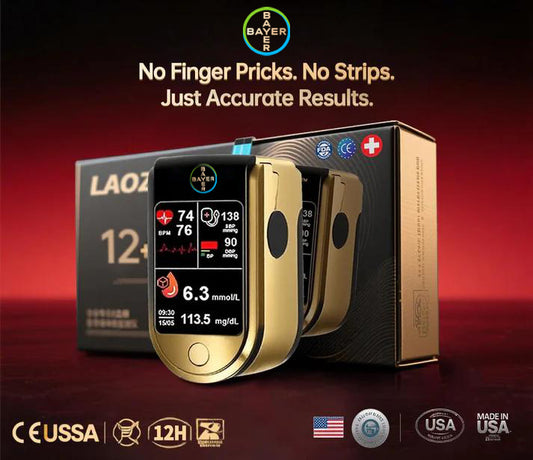 🩸Health America Subsidized Product |  Professional 12in1 Glucose & Vital Signs Monitor-Painless, Fast, Precise& FDA-Backed(Made in California, USA)
