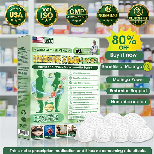 🧑‍⚕️🩺 Moringa · Berberine × NAD+ 10-in-1 Advanced Nano Microneedle Patch — Once Daily, Visible Results in 7 Days