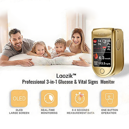🩸Health America Subsidized Product |  Professional 12in1 Glucose & Vital Signs Monitor-Painless, Fast, Precise& FDA-Backed(Made in California, USA)