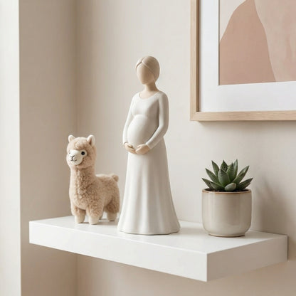 Minimalist Pregnant Woman Figurine for Indoor/Outdoor Decor, Mother’s Day Gift & Baby Shower Keepsake