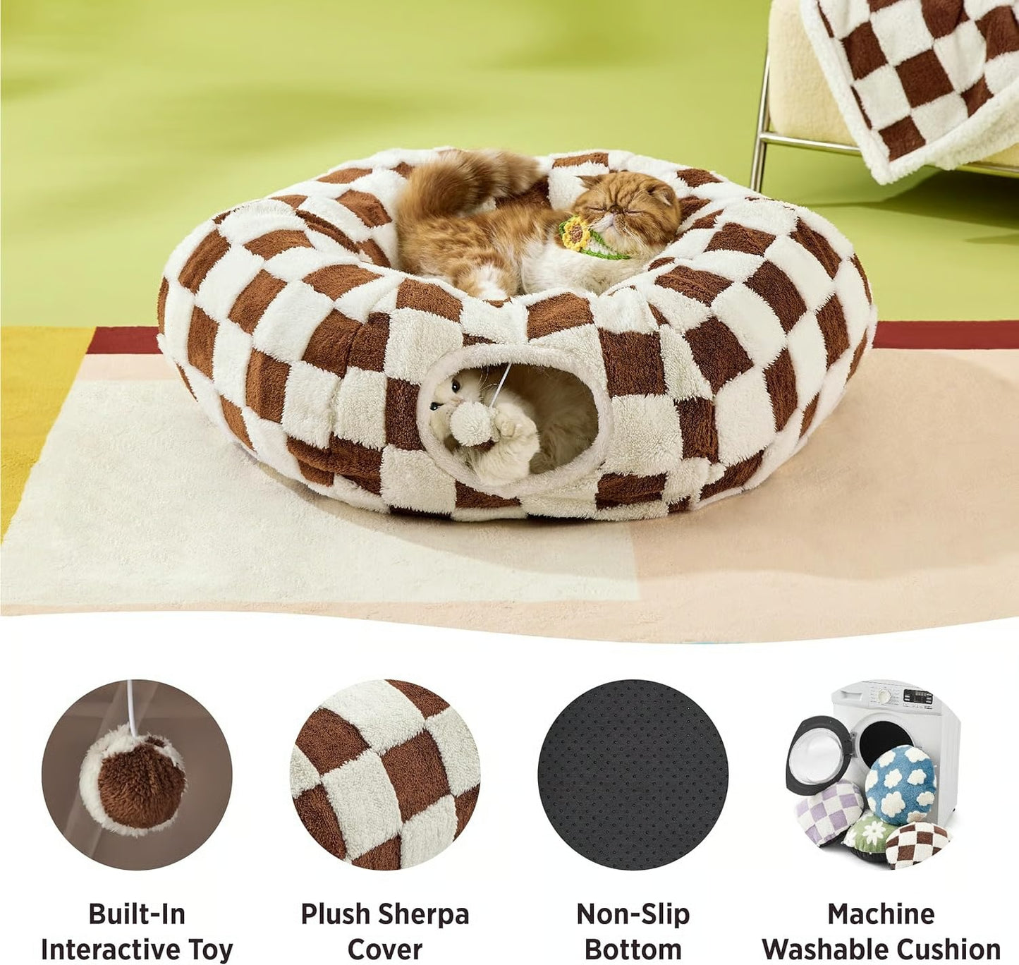 🎄2025 Christmas On Sale🐈2-in-1 Lesure Cat Tunnel Bed for Indoor